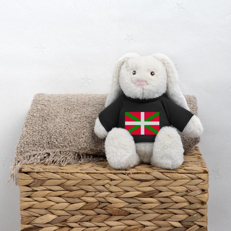 Drapeau basque Lapin en peluche recyclé MiniFeet® Crème