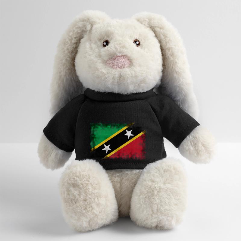 Drapeau Pays Saint-Kitts-et-Nevis Lapin en peluche recyclé MiniFeet® Crème