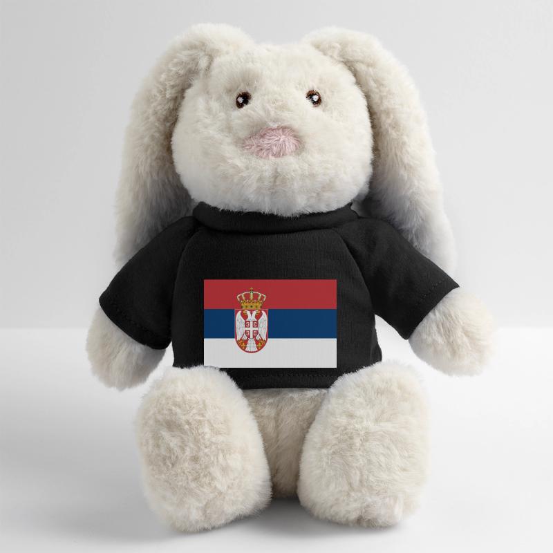 Serbie Lapin en peluche recyclé MiniFeet® Crème