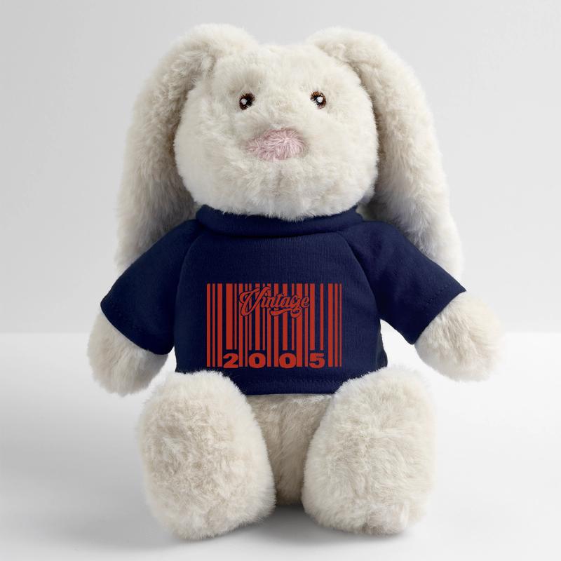 vintage 2005 né en 2005 20 ans bar code anniversai Lapin en peluche recyclé MiniFeet® Crème