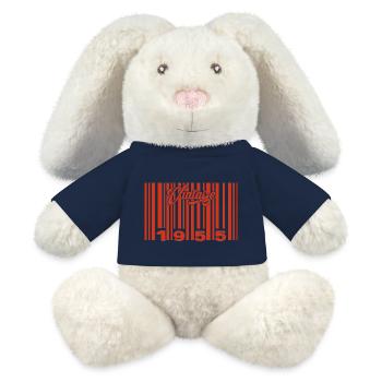 Vintage 1955 Born In 1955 70 Years Bar Code Anniversai - MiniFeet® RecycelHase® Bunny Cream - french navy - Front