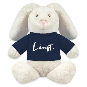 Score. – Déclaration de lettrage à la main - Lapin en peluche recyclé MiniFeet® Crème - bleu marine - Devant