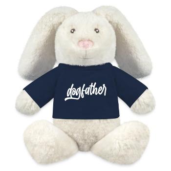 cat dog catmom tier godfather dogfather liebe katz - MiniFeet® RecycelHase® Creme - French Navy - Vorne