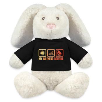 Windsurfer Wochenende - MiniFeet® RecycelHase® Creme - Schwarz - Vorne
