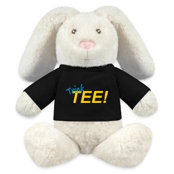 DRINK TEA! - MiniFeet® RecycelHase® Bunny Cream - black - Front