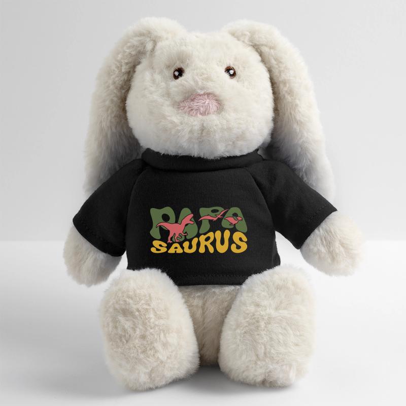 Papasaurus Dinosaurier Papa Saurus Vatertagsgeschenk MiniFeet® RecycelHase® Creme