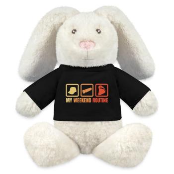 Train Lovers Weekend - MiniFeet® RecycelHase® Bunny Cream - black - Front