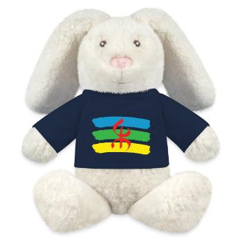 DRAPEAU AMAZIGH BERBERE YIFINAGH - Lapin en peluche recyclé MiniFeet® Crème - bleu marine - Devant