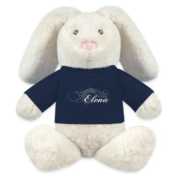 Elena verziert weiss - MiniFeet® RecycelHase® Creme - French Navy - Vorne