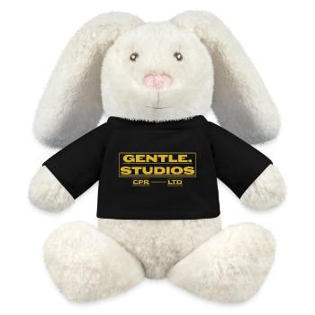 Gentle Studios – Minimalistisches Branding - MiniFeet® RecycelHase® Creme - Schwarz - Vorne