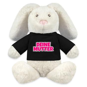 Deine Mutter - der Klassiker zum anziehen. - MiniFeet® RecycelHase® Creme - Schwarz - Vorne