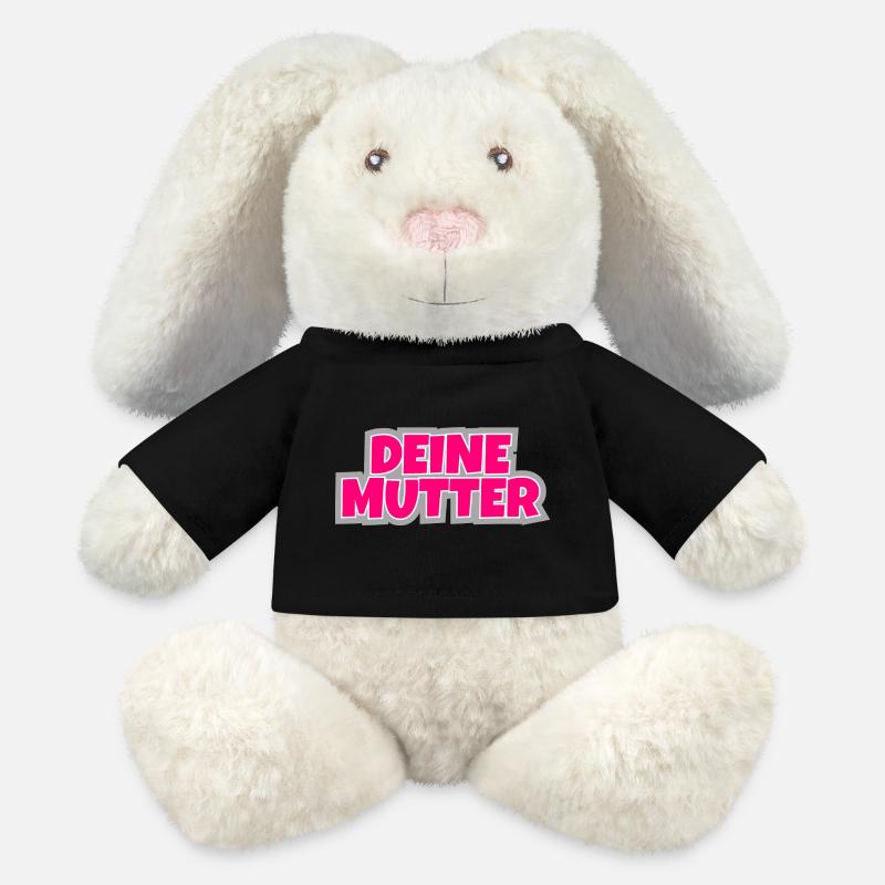 Votre mère - le classique à porter. - Lapin en peluche recyclé MiniFeet® Crème - noir