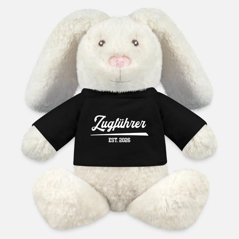 Platoon Leader 2026 Firefighter Platoon Fire Brigade FFW - MiniFeet® RecycelHase® Bunny Cream - black