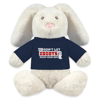 Don't Let Idiots Ruin Your Day Funny Sarcastic - MiniFeet® RecycelHase® Bunny Cream - french navy - Front
