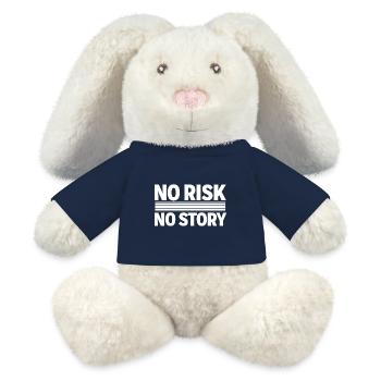 AUCUN RISQUE SANS HISTOIRE Déclaration d’aventure - Lapin en peluche recyclé MiniFeet® Crème - bleu marine - Devant