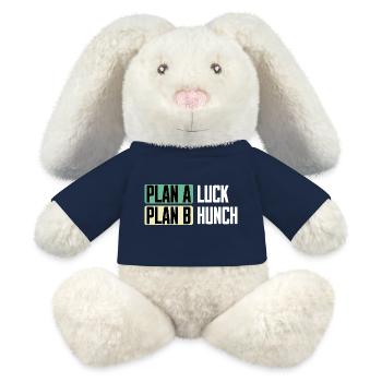 Plan A Chance Plan B Intuition Drôle de Dire - Lapin en peluche recyclé MiniFeet® Crème - bleu marine - Devant