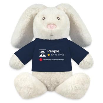 Menschen 1 Stern Bewertung Lustiges Sarkasmus - MiniFeet® RecycelHase® Creme - French Navy - Vorne