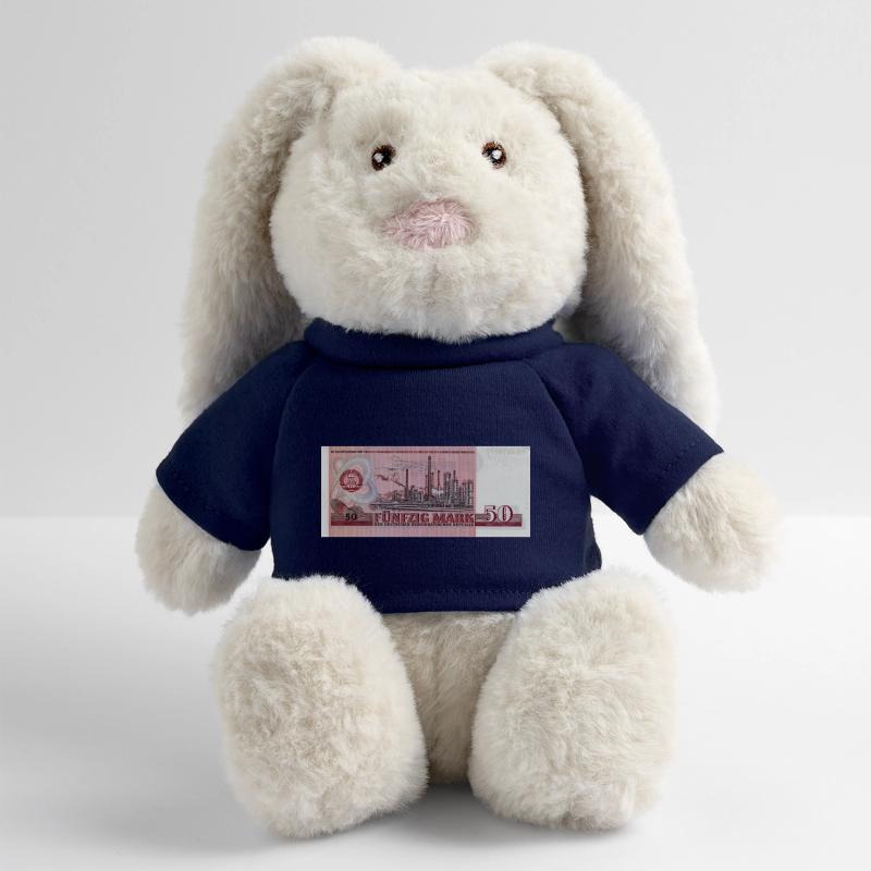 50 marks de la RDA Lapin en peluche recyclé MiniFeet® Crème