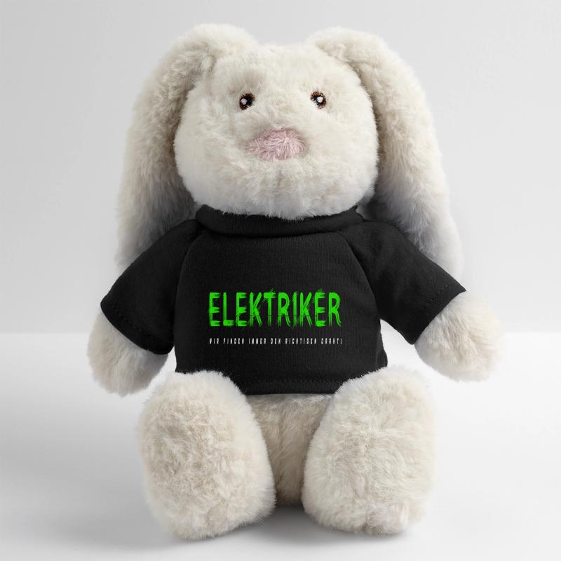 Elektriker Handwerker Design MiniFeet® RecycelHase® Creme