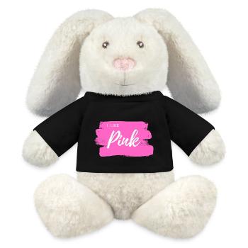 I like Pink - MOTIV - MÄDCHEN/DAMEN/UNISEX - MiniFeet® RecycelHase® Creme - Schwarz - Vorne