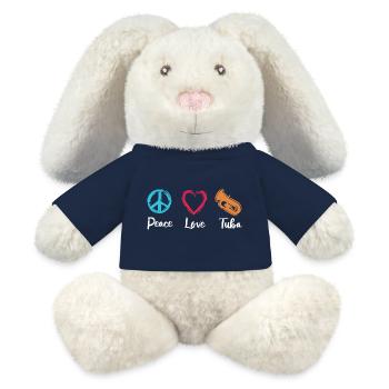 Peace Love Tuba - MiniFeet® RecycelHase® Bunny Cream - french navy - Front