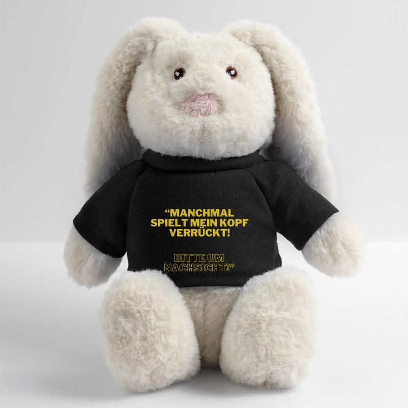 Parfois, ma tête devient folle 5 Lapin en peluche recyclé MiniFeet® Crème