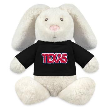 Texas Distressed Wordmark - MiniFeet® RecycelHase® Bunny Cream - black - Front