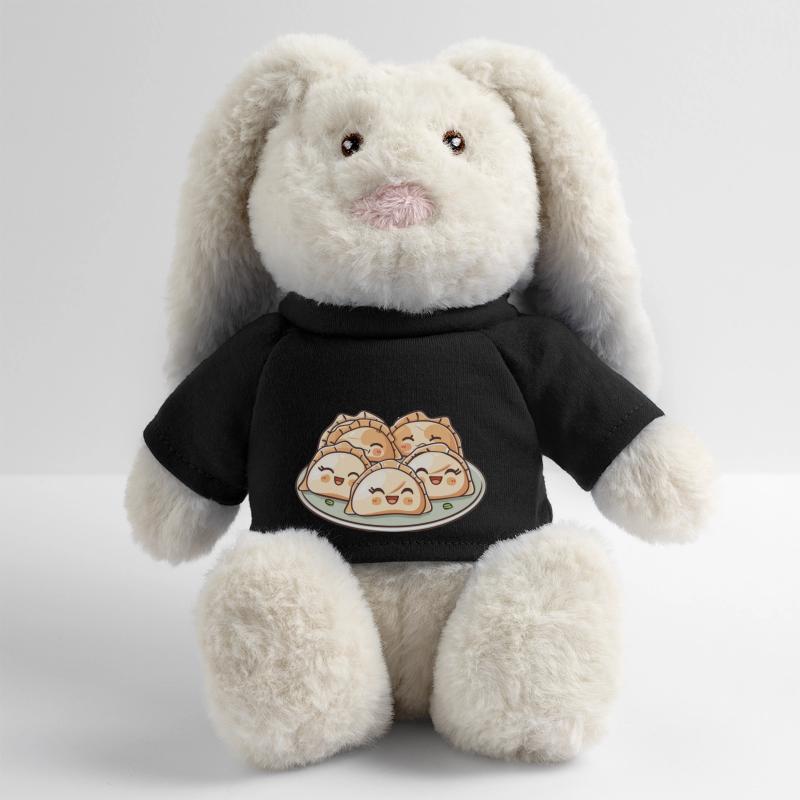 Bande dessinée mignonne de Maultaschen Lapin en peluche recyclé MiniFeet® Crème