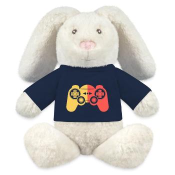 Vintage Retro Gaming Controller - MiniFeet® RecycelHase® Bunny Cream - french navy - Front