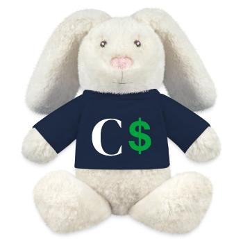 Buchstabe c Dollar - MiniFeet® RecycelHase® Creme - French Navy - Vorne