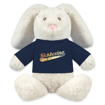 Vintage Kickboxing - Lapin en peluche recyclé MiniFeet® Crème - bleu marine - Devant