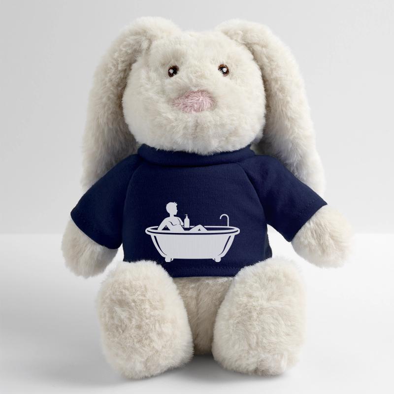 Baignoire de bain Lapin en peluche recyclé MiniFeet® Crème