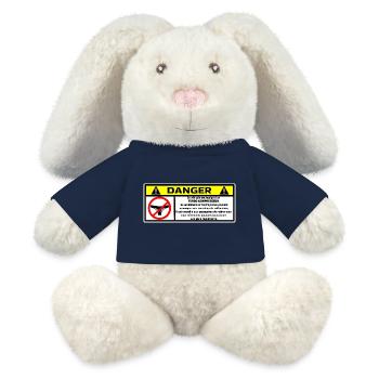 turbocompresseur - Lapin en peluche recyclé MiniFeet® Crème - bleu marine - Devant