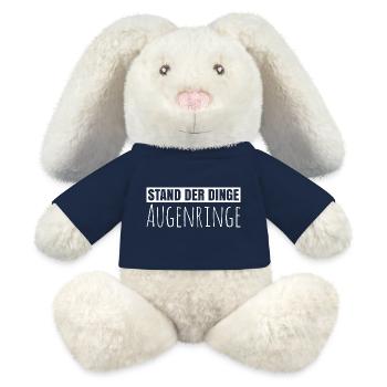 État de l’histoire - Lapin en peluche recyclé MiniFeet® Crème - bleu marine - Devant