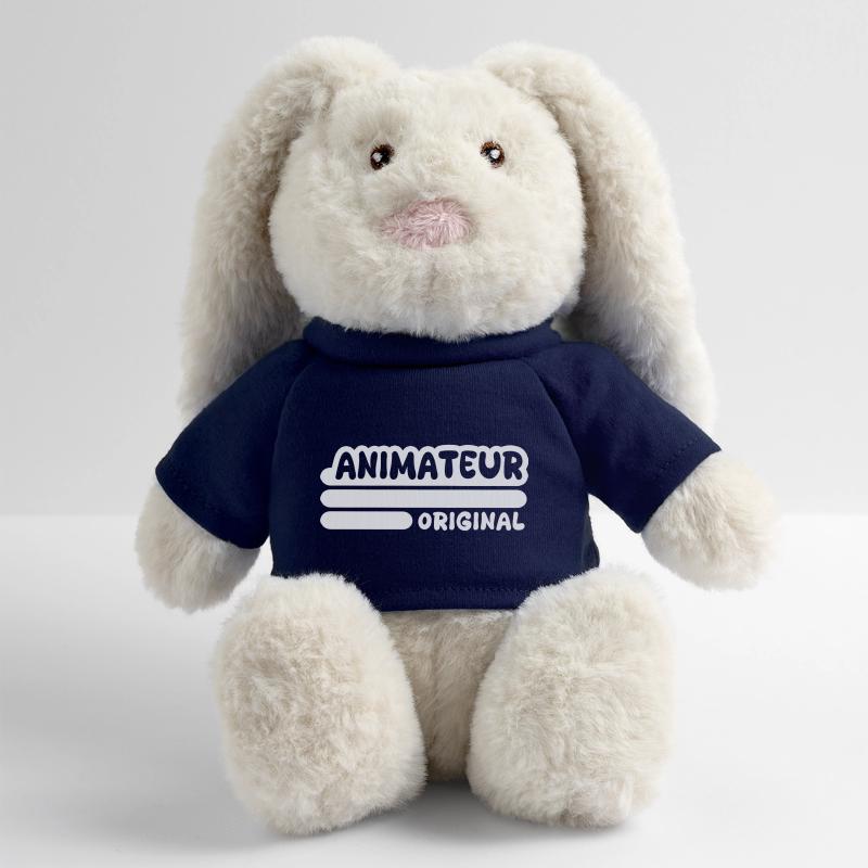 Profession : Animateur Lapin en peluche recyclé MiniFeet® Crème