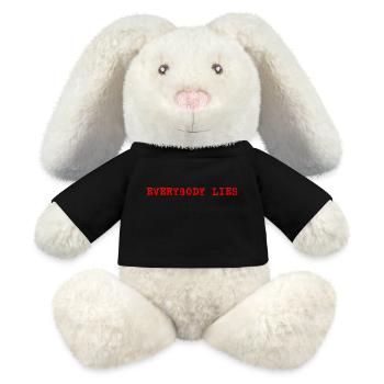 everybody lies typewriter - MiniFeet® RecycelHase® Creme - Schwarz - Vorne