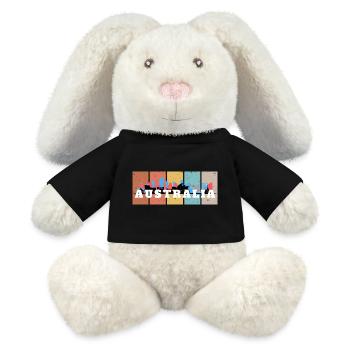 Ville de Sidney - Lapin en peluche recyclé MiniFeet® Crème - noir - Devant