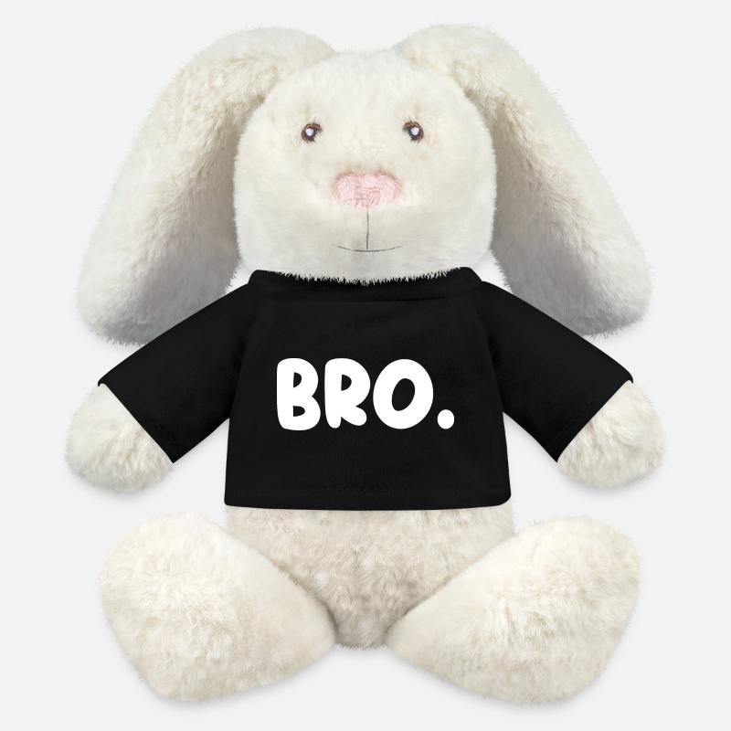 Bruder! - MiniFeet® RecycelHase® Creme - Schwarz