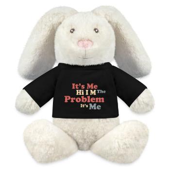 C’est moi, salut - Lapin en peluche recyclé MiniFeet® Crème - noir - Devant