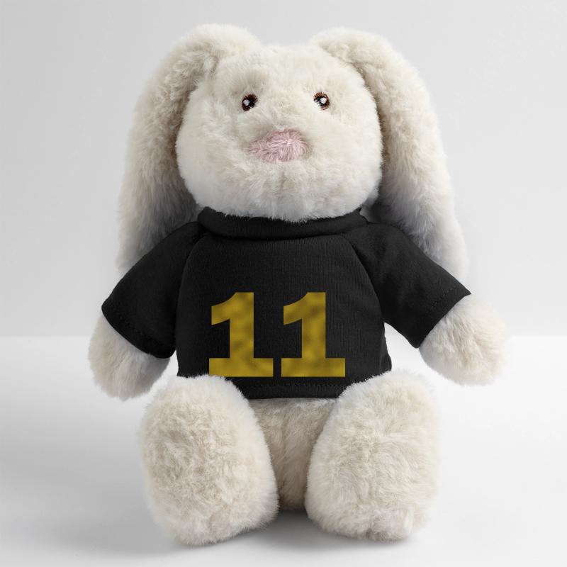 Anniversaire 11 ans Lapin en peluche recyclé MiniFeet® Crème