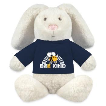 Sei nett niedlich Honig Freundlichkeit Biene Liebe inspirierend - MiniFeet® RecycelHase® Creme - French Navy - Vorne