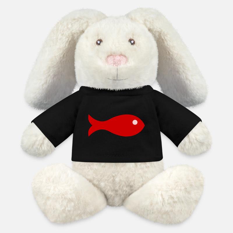 SARDINE. FISH. APRIL FOOL - MiniFeet® RecycelHase® Bunny Cream - black