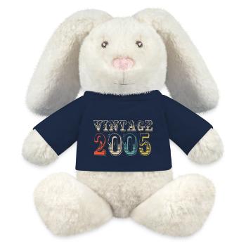 Vintage 2005- 19th birthday - 19 years old - MiniFeet® RecycelHase® Bunny Cream - french navy - Front