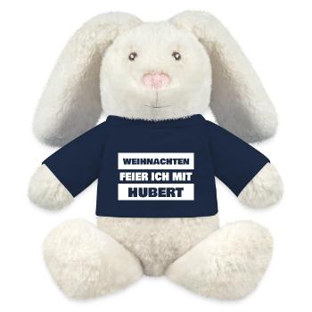 First name Hubert - MiniFeet® RecycelHase® Bunny Cream - french navy - Front