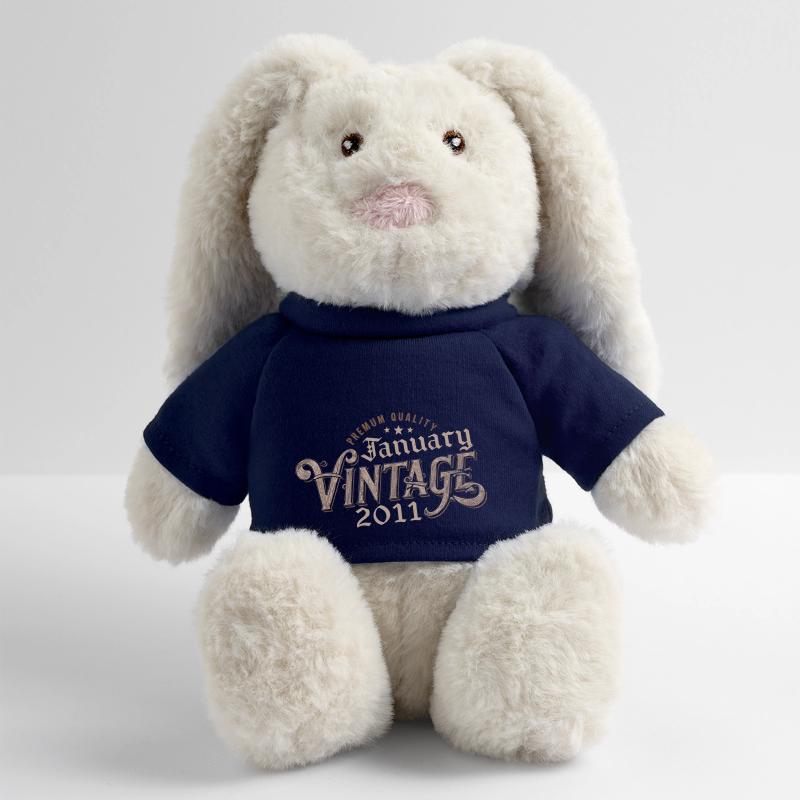 Janvier 2011 | 2011 Janvier Vintage Anniversaire Lapin en peluche recyclé MiniFeet® Crème