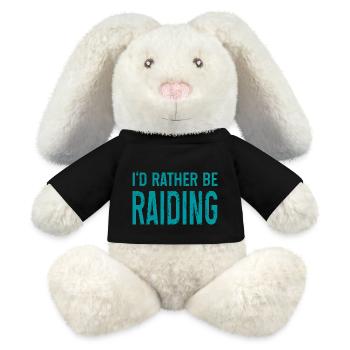 rather be raiding Zeichenfläche 1 - MiniFeet® RecycelHase® Creme - Schwarz - Vorne