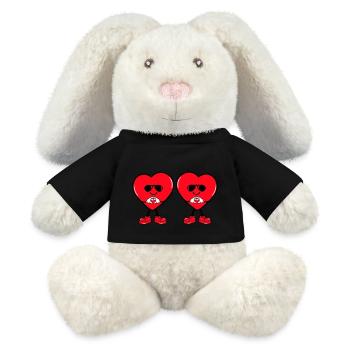 Heart Comic 2 - MiniFeet® RecycelHase® Bunny Cream - black - Front