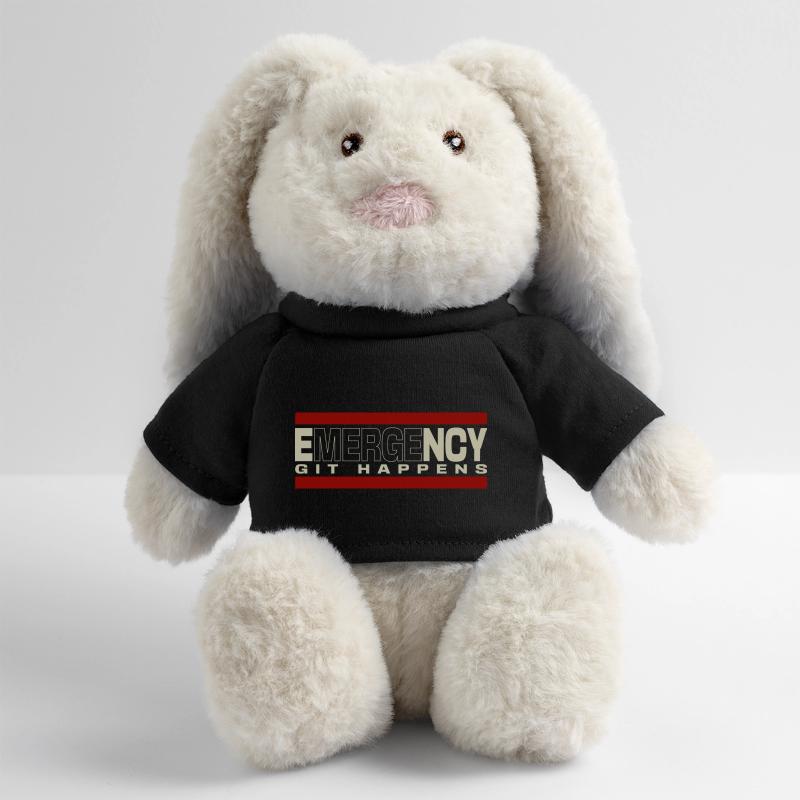 Nerd geek git d’urgence se produit Lapin en peluche recyclé MiniFeet® Crème