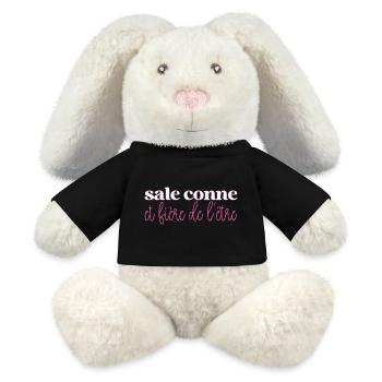 Sale Conne et Fière de l'être Cadeau Filles Copine - Lapin en peluche recyclé MiniFeet® Crème - noir - Devant