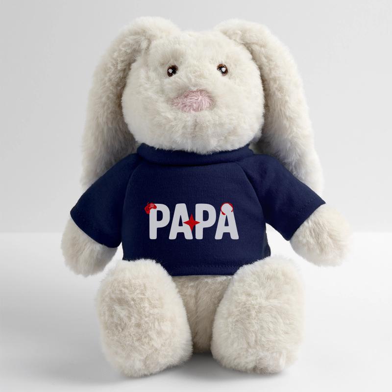 Dad Gamer with Controller MiniFeet® RecycelHase® Bunny Cream